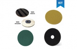 Kit Suporte para disco e discos 350 mm para enceradeira Cleaner CL-350