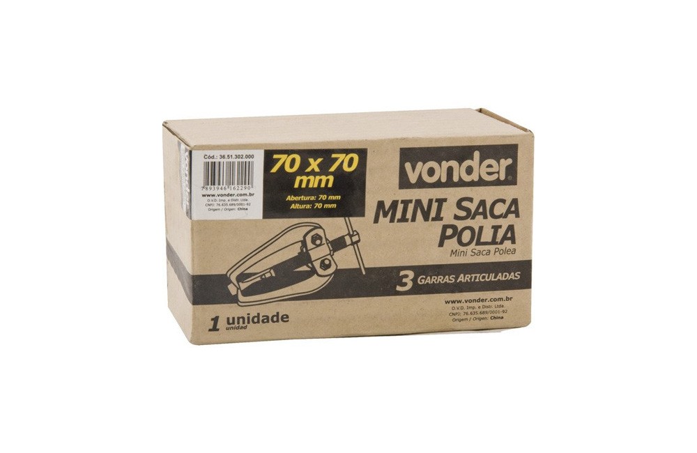 Saca Polia Mini Com 3 Garras 70X70MM - VONDER