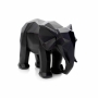 Escultura Elefante em Poliresina Preto 15x20x9 cm - D'Rossi