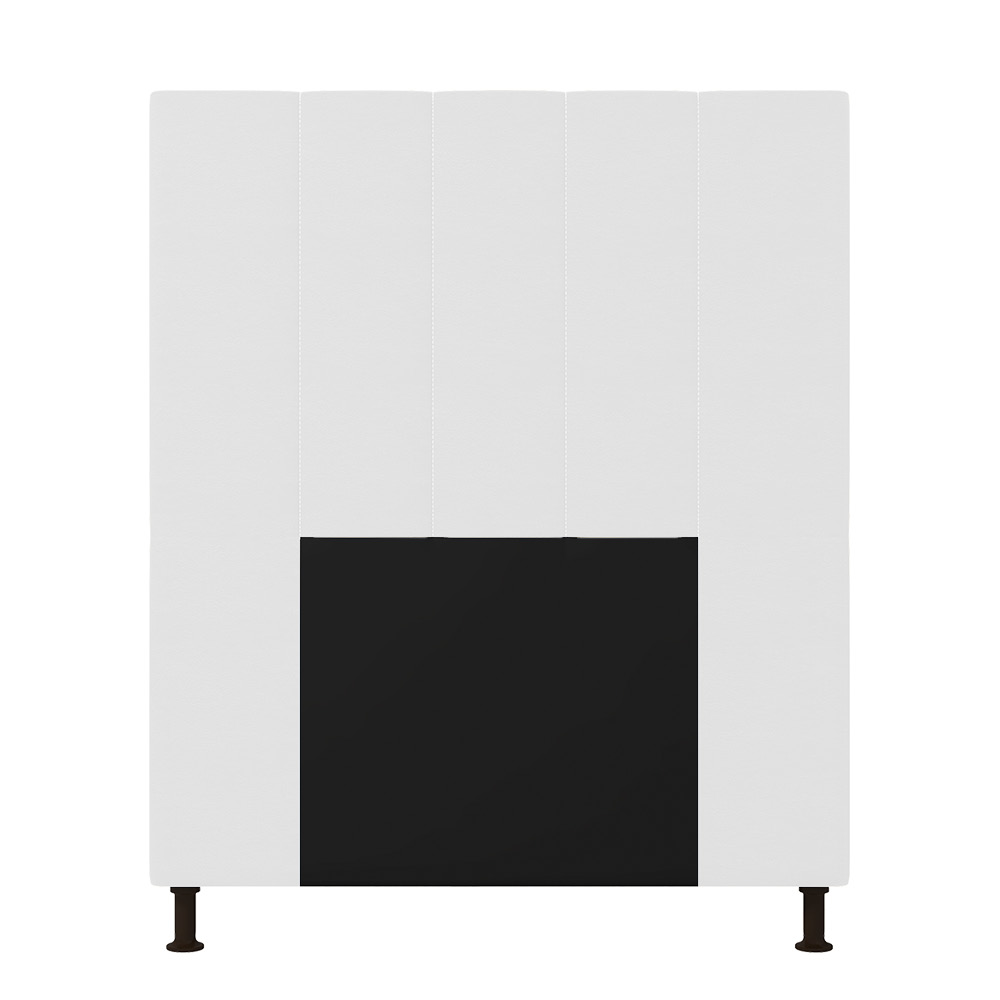 Cabeceira Malibu Para Cama Box Solteiro 90 cm Corino Branco - D'Rossi
