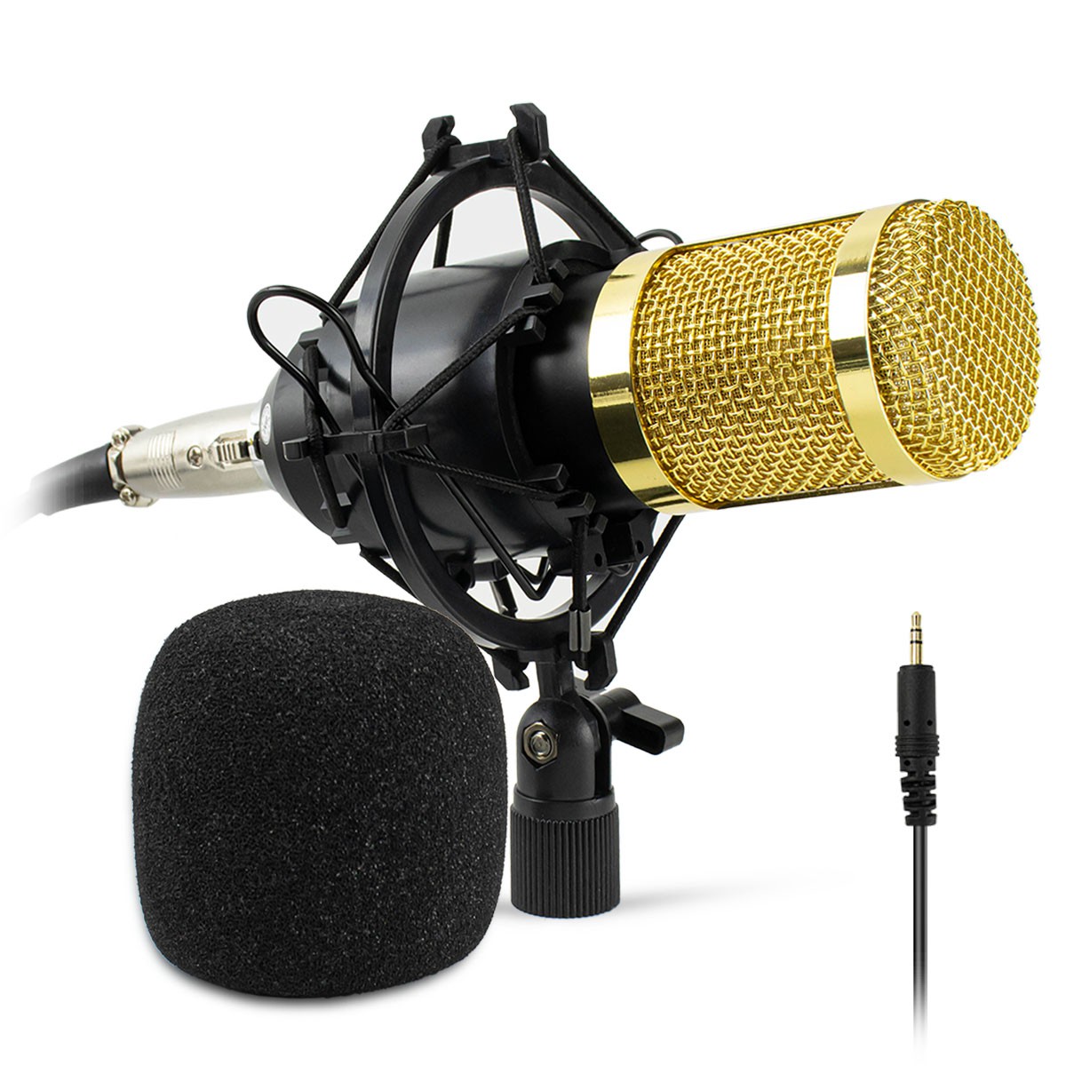 Microfone Condensador Profissional Estúdio P2 B-Max BM-800