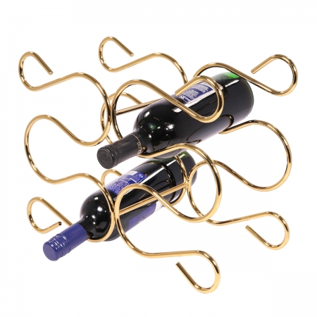 Adega Caracol Para 6 Garrafas de Vinho Dourada Luxuosa Bancada - Wp Connect