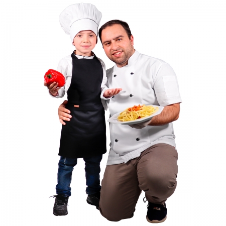 Avental Infantil Chef de Cozinha Corpo Inteiro de 04 a 08 anos  - Wp Connect