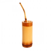 Kit Tereré Bebidas Geladas Copo e Bomba Bambu Natural  - Wp