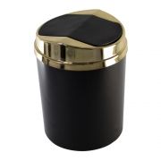 Lixeira Tampa Basculante Dourada 5 litros Cozinha Banheiro