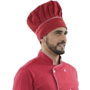 Touca Chef De Cozinha Confeiteiro - Vermelho Red Gold