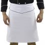 Avental Chef de cozinha Tradicional Branco/Preto