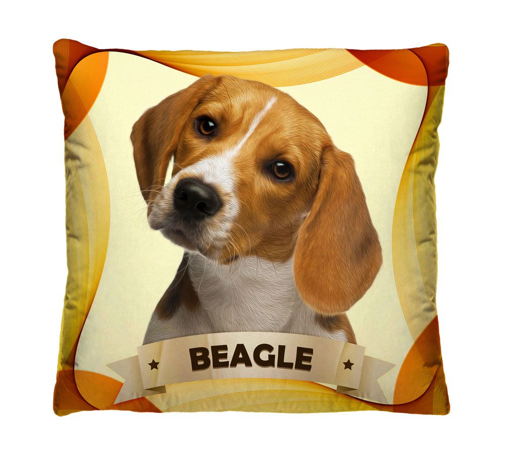 Almofada com Zíper Decorativa Beagle