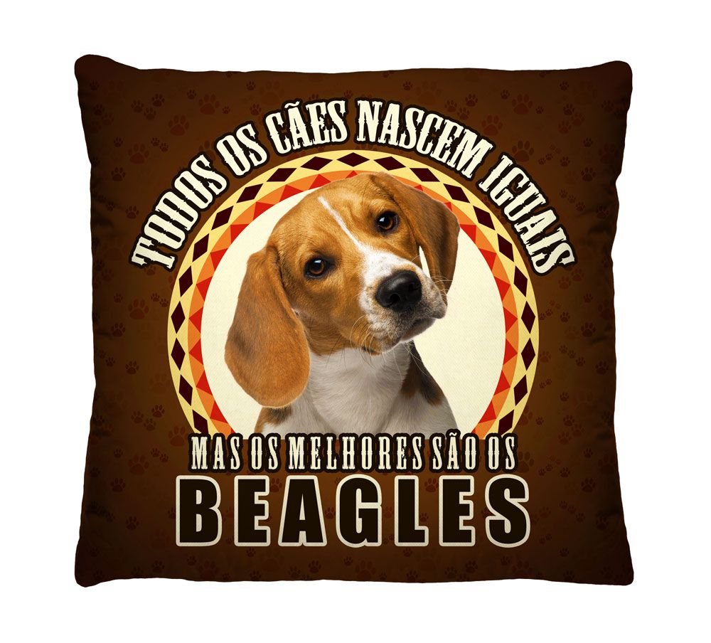 Almofada com Zíper Decorativa Beagle Os Melhores