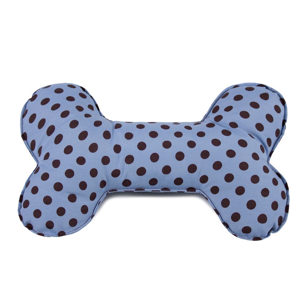 Brinquedo para Cachorro Almofada Ossinho Azul Poá