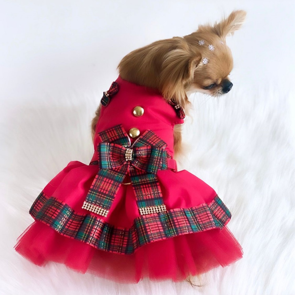 Roupinha para Cachorro - Vestido Natal Vermelho