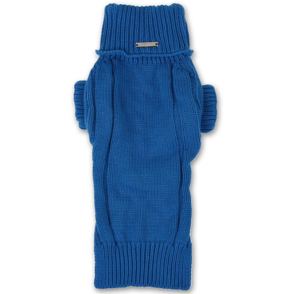 Roupinha para Cachorro Suéter Liso Azul Unissex