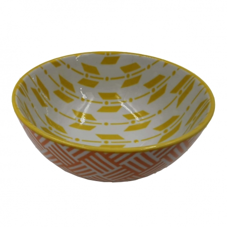 Bowl Decorativo de Cerâmica Amarelo 11,5x5,8cm