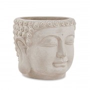 Cachepot Decorativo Buda em Cimento Cinza 13x13,5cm 11893 MART