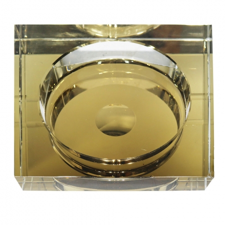 Cinzeiro de Vidro Dourado 18cm AH0200 BTC