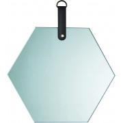 Espelho Hexagonal Fumê com Alça 27,5x26cm 12386 Mart
