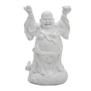 Figura de Resina Buddah Branca 16CM