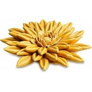 Flor Decorativa Amarela Em Cerâmica 14,5cm 09844 Mart