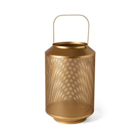 Lanterna Decorativa em Metal Dourado 41cm 16880 Mart