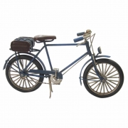 Miniatura Decorativa Bicicleta em Metal Azul 23cm DR0139 BTC