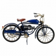 Miniatura Decorativa Bicicleta em Metal Azul 31cm DR0146 BTC