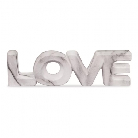Palavra Love Decorativo Cor Mamore Em Cerâmica 21X6CM 08732