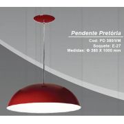 Pendente Pretoria Vermelho 1E27 KIN PD380/VM