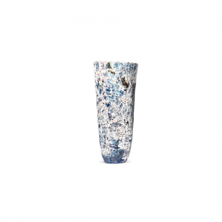 Vaso Decorativo de Cerâmica Pilão Azul Vulcânico 110cm