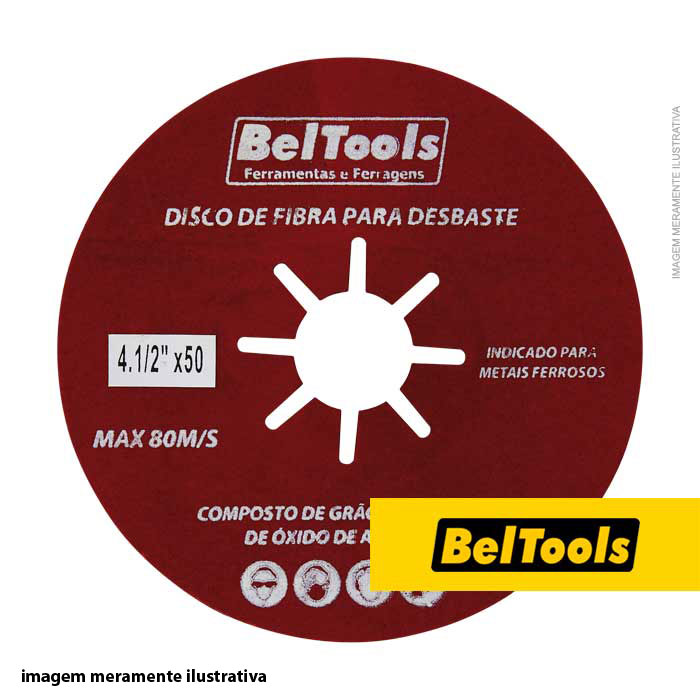 DISCO DE FIBRA DESBASTE 4.1/2X120 BELTOOLS