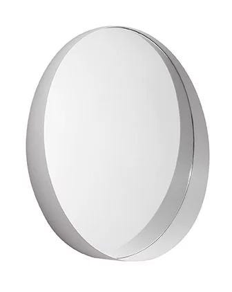 Espelho Redondo Off White em Metal 50cm 10512 MART