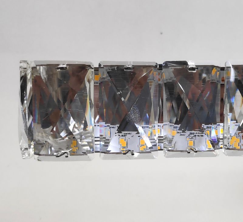 Lustre Pendente Retangular Cristal LED 60W 6000K Bivolt Paris Luz