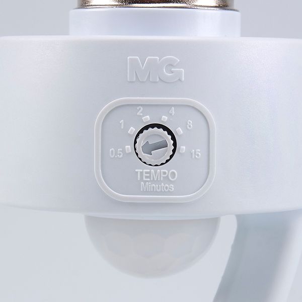 Sensor de Presença Fotocélula P/ E27 Branco MPQ-40F MarGirius