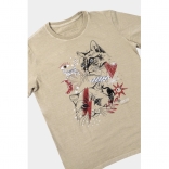 Camiseta T-shirt Gato Catnip Bege