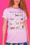 Camiseta T-shirt Lilás Felinos
