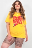 Camiseta T-shirt Rebel Bowie Amarela