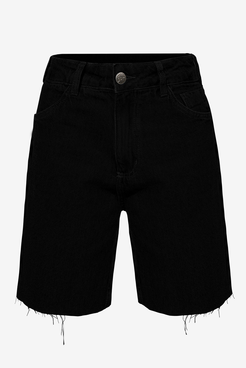 Bermuda Jorts Black Jeans