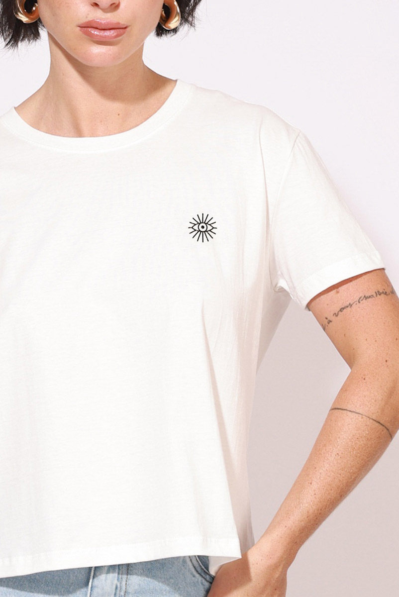 Camiseta Box Basic Logo - Off White