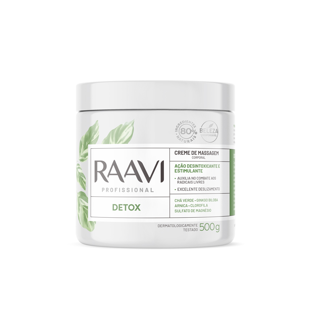 Creme De Massagem Detox Raavi - 500 G