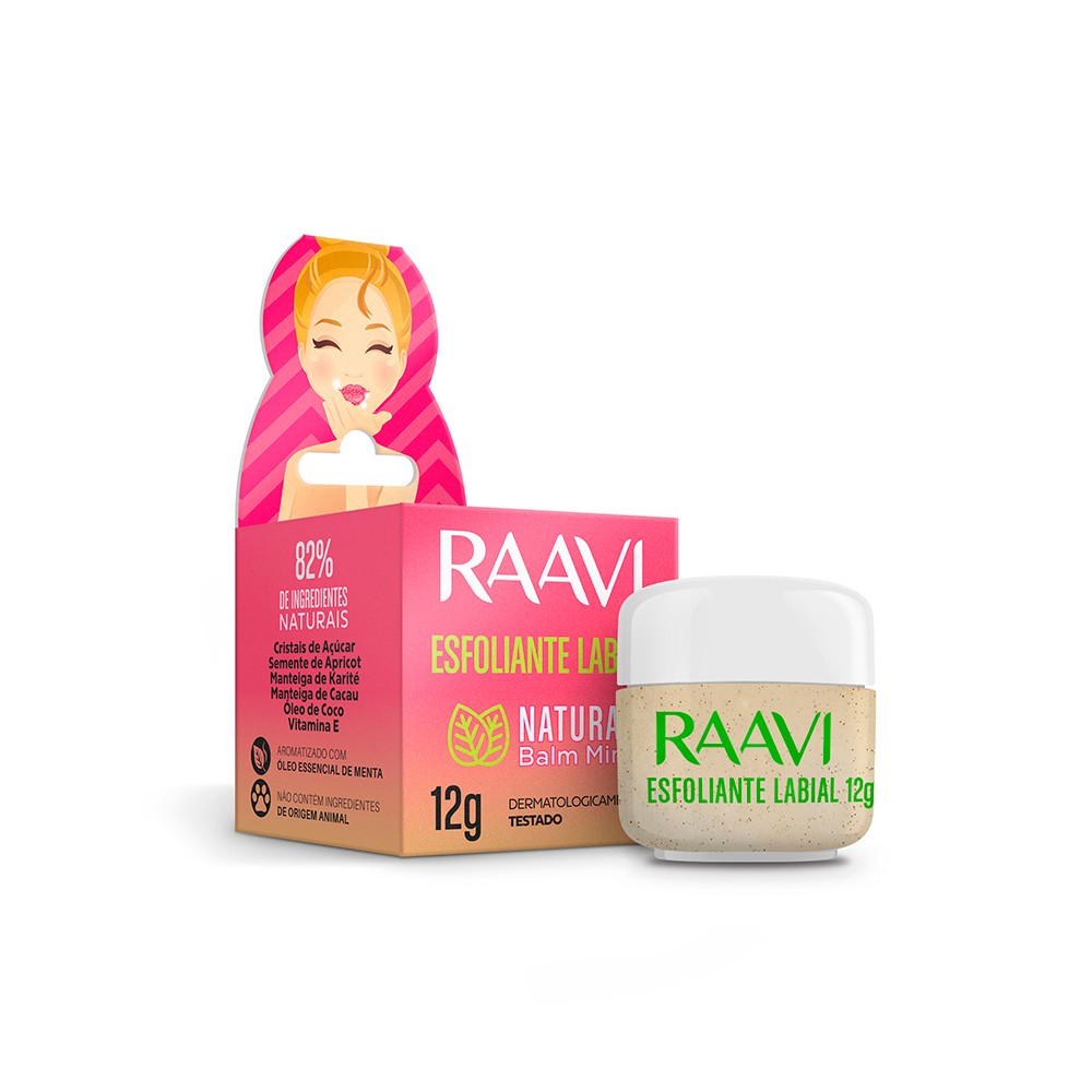 Esfoliante Labial Natural Balm Mint - Raavi