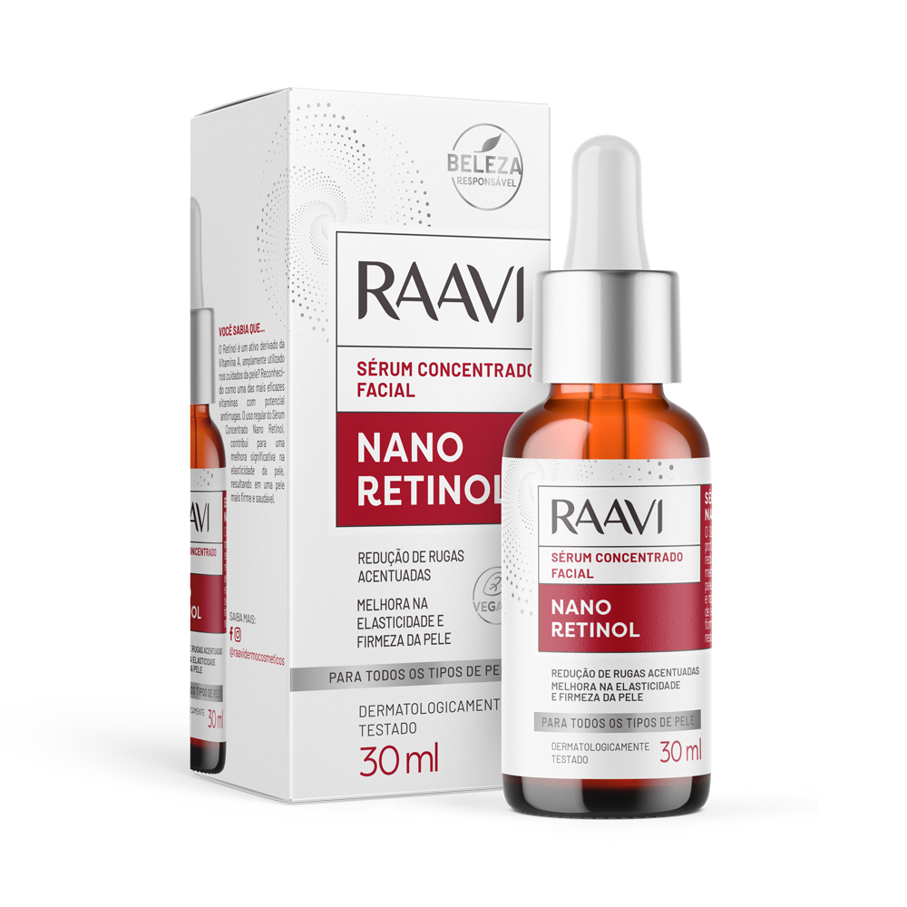 Sérum Facial Concentrado Nano Retinol Raavi 30ml