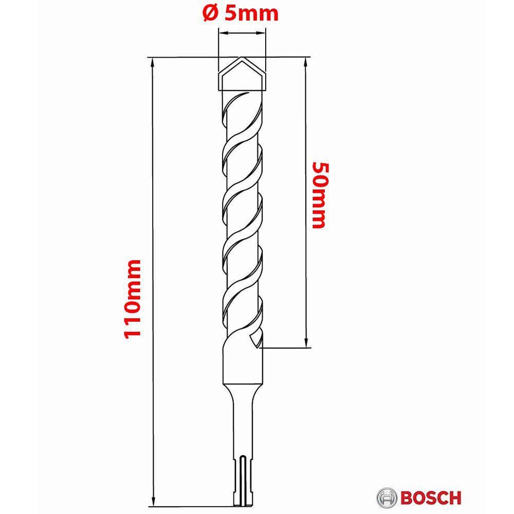 Brocas SDS PLUS 05 x 110 x 100mm Bosch