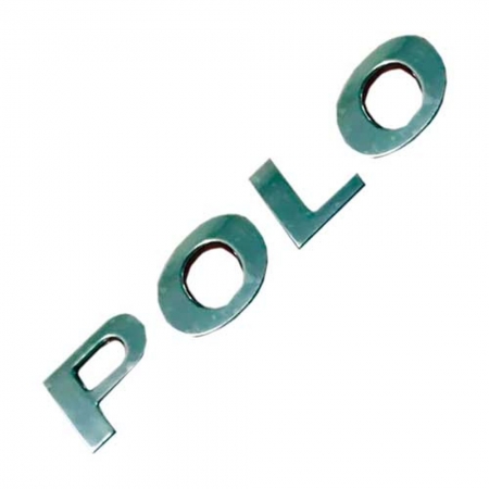 Emblema Letreiro  Polo  2018 a 2022  110x20mm   Cromado