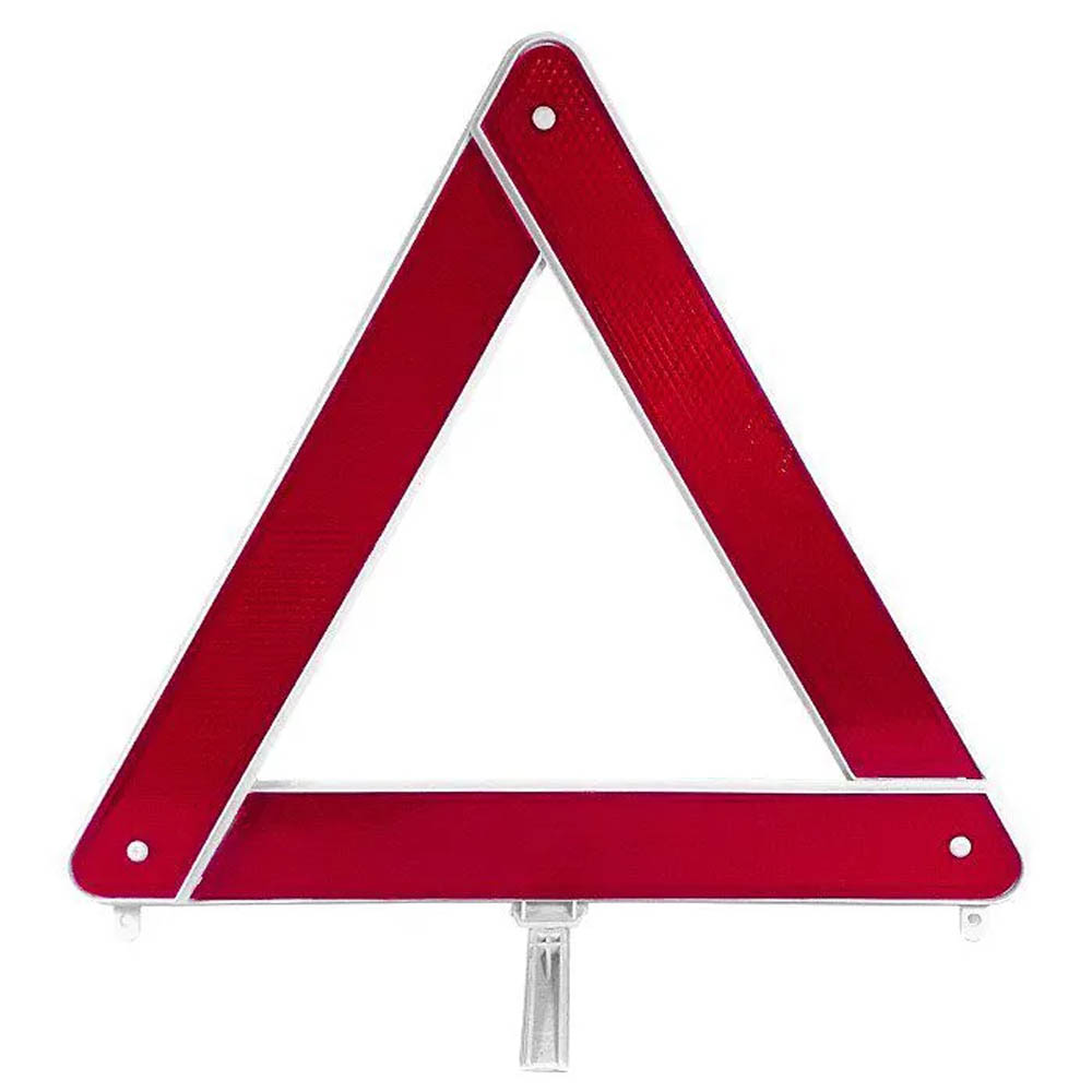 Triângulo De Advertência Base Branca