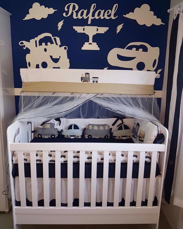 Kit Painel de Parede Completo Carros Personalizado Decoração Quarto Infantil  - Rosa Baby
