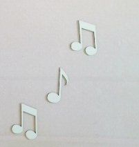 Trio de Notas Musicais 10cm