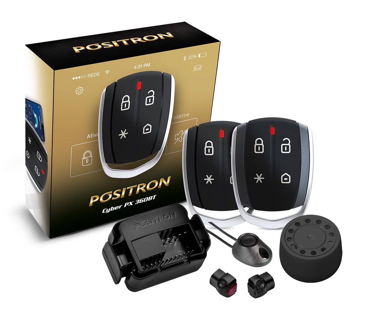 Alarme Automotivo Positron Universal Cyber PX360BT Bluetooth
