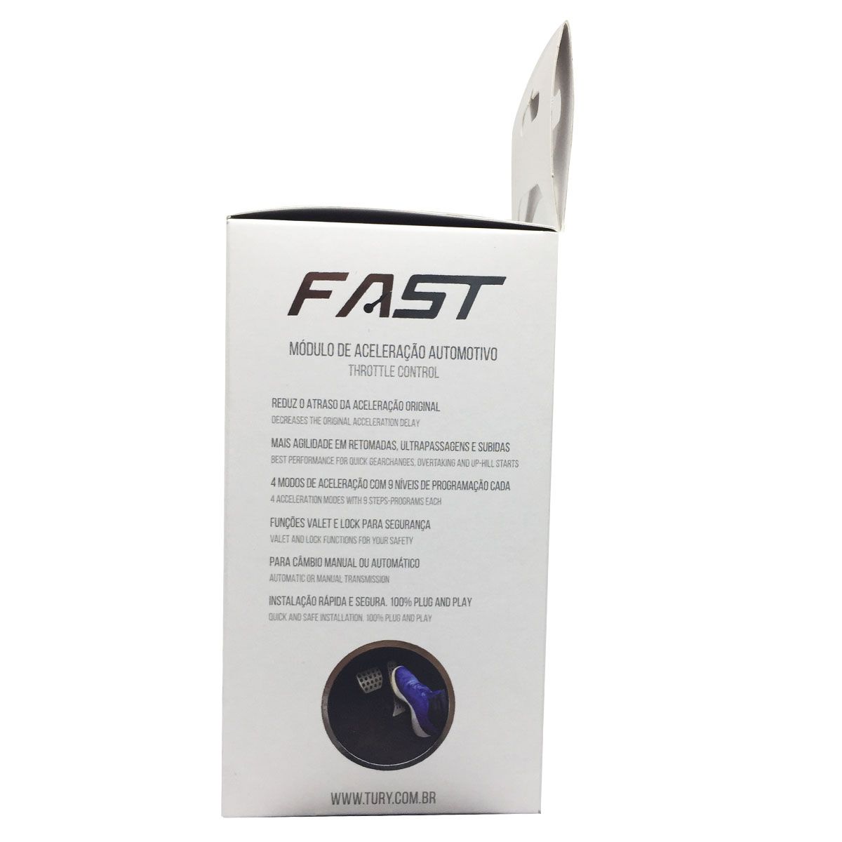 Chip Acelerador Eletrônico com Bluetooth Pedal Delay Tury Fast FAST2.0D 