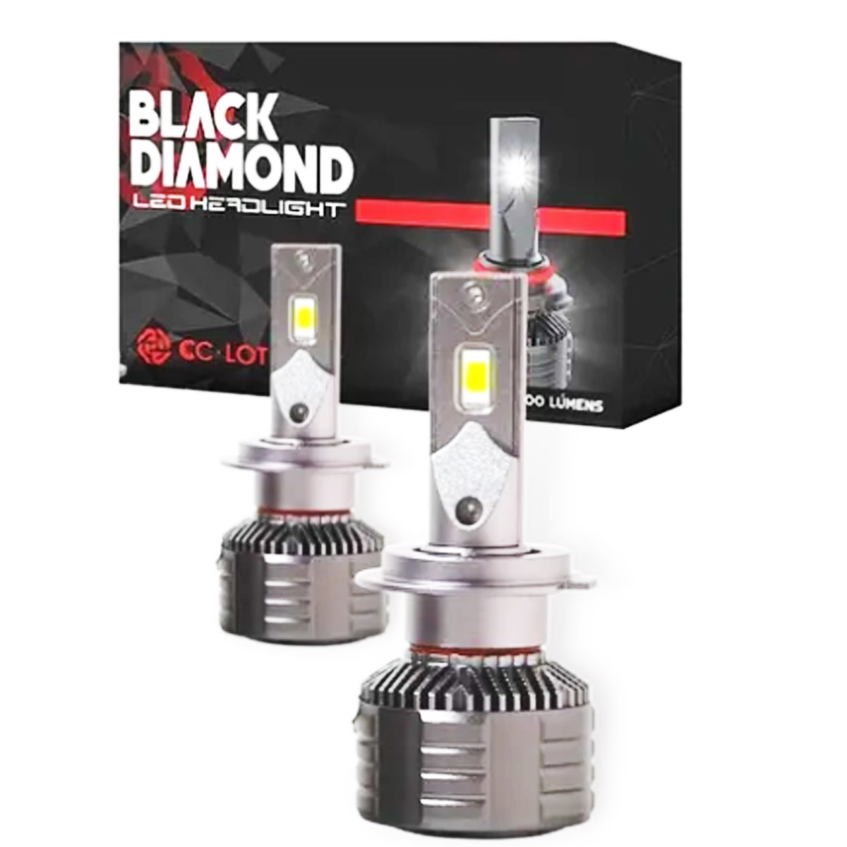 Par de Lâmpada Headlight Led CC-LOT Black Diamond H27 9000 Lúmens JR8