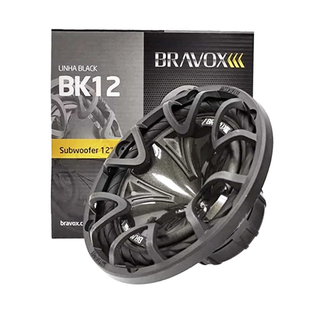 Subwoofer Bravox Black BK12 D2 12" 350W Rms 2+2 Ohms