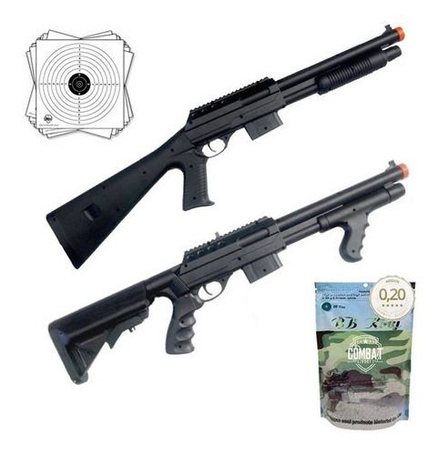 Kit Rifles Shotgun Airsoft Spring Vigor 6mm VG 0581B e 0681D + BBs